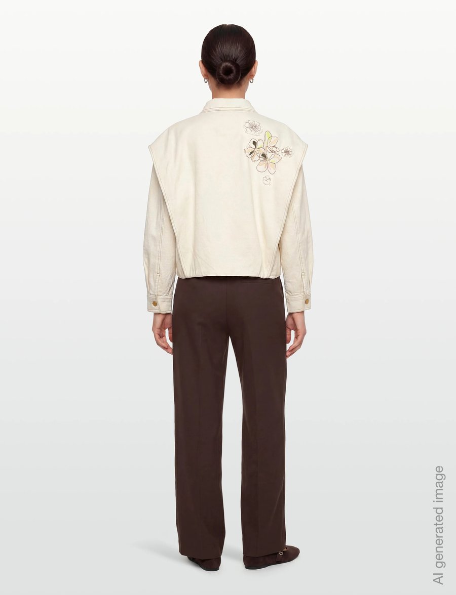 Coster Copenhagen - Jacket with embroidery - frühlingsjacken - pearl - 4