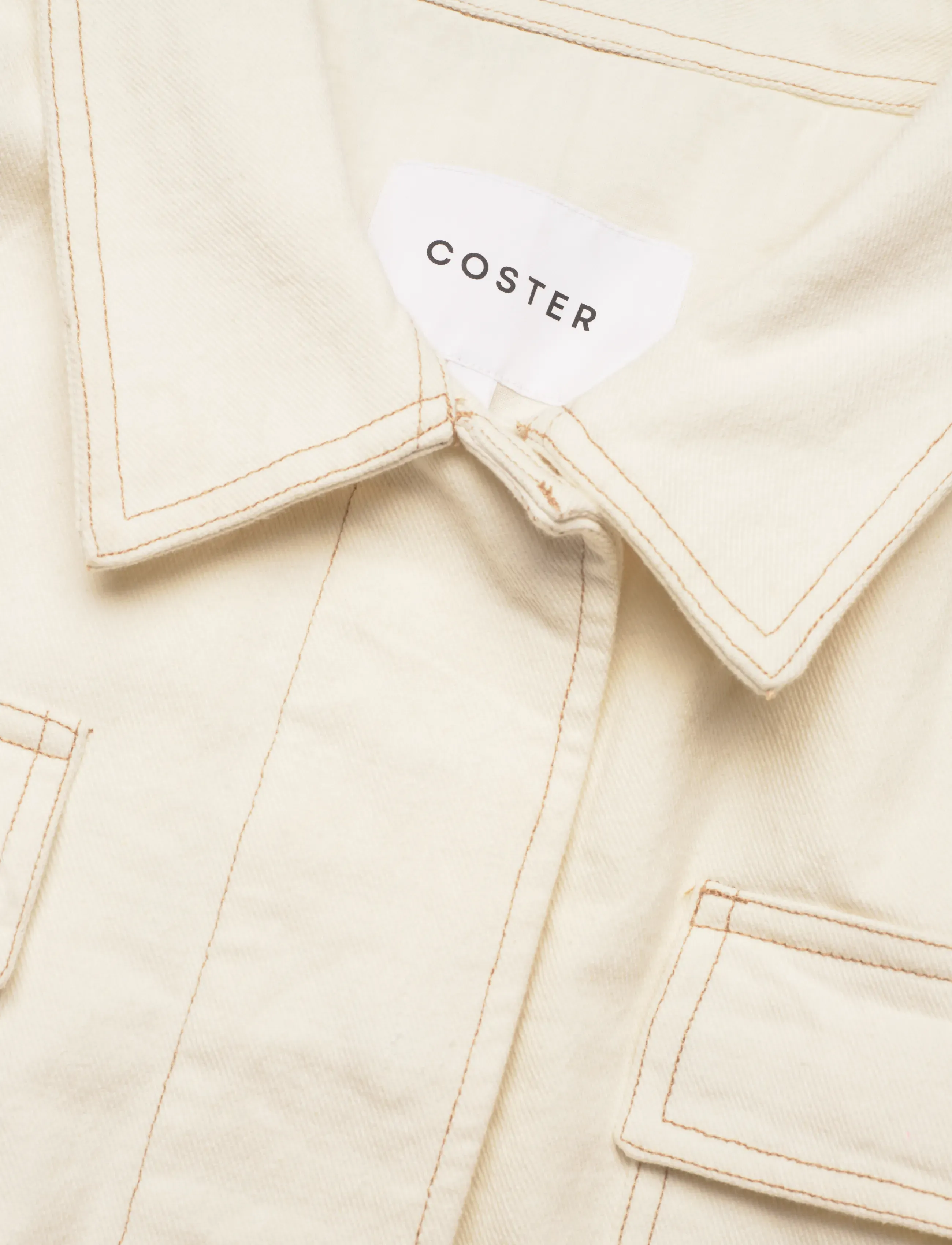 Coster Copenhagen - Jacket with embroidery - kevättakit - pearl - 2