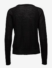 Coster Copenhagen - Round neck knit cardigan merino (Ba - black - 1