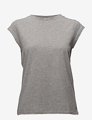 Coster Copenhagen - CC Heart basic t-shirt - zemākās cenas - light grey melange - 0