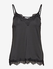 Coster Copenhagen - CC Heart ROSIE lace top - sleeveless blouses - black - 0
