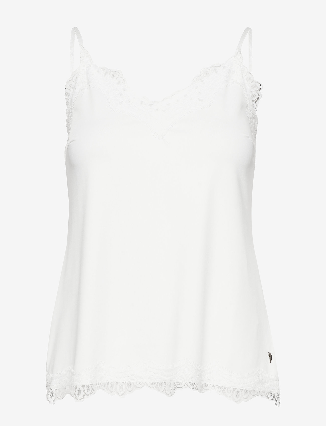 Coster Copenhagen - CC Heart ROSIE lace top - sleeveless blouses - off white - 0