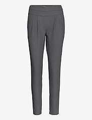 Coster Copenhagen - Pants w. Jersey back - Luca - slim fit trousers - grey melange - 0