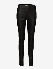Coster Copenhagen - Leather stretch leggings - Mynte - festtøj til outletpriser - black - 0