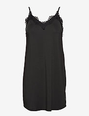 CC Heart lace slip dress - BLACK