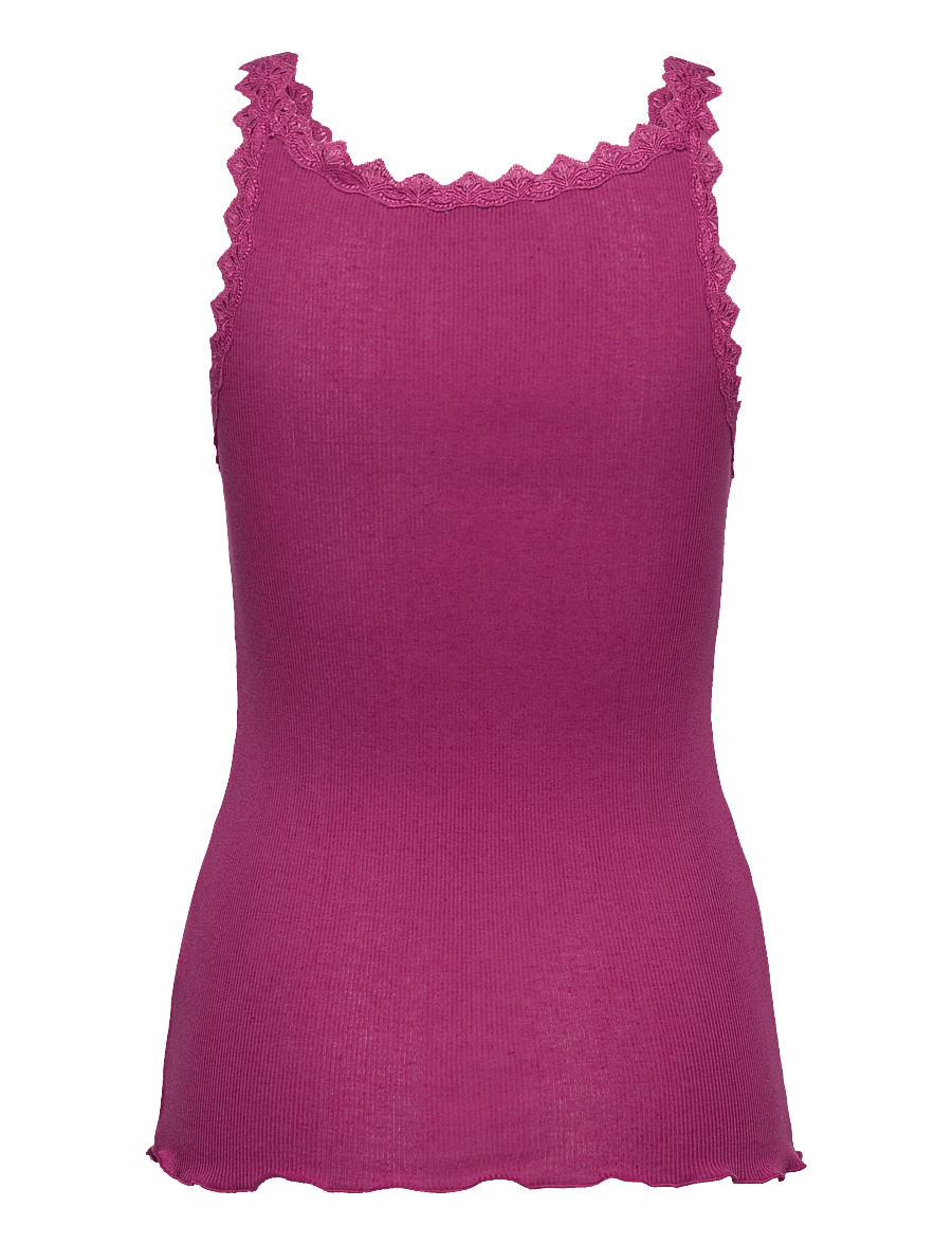 Coster Copenhagen - CC Heart POPPY silk lace camisole - berry - 1