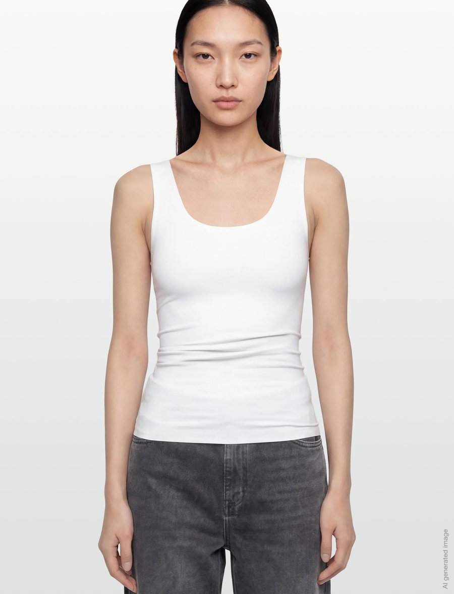 Coster Copenhagen - CC Heart VIDA tank top - topy bez rękawów - white - 3