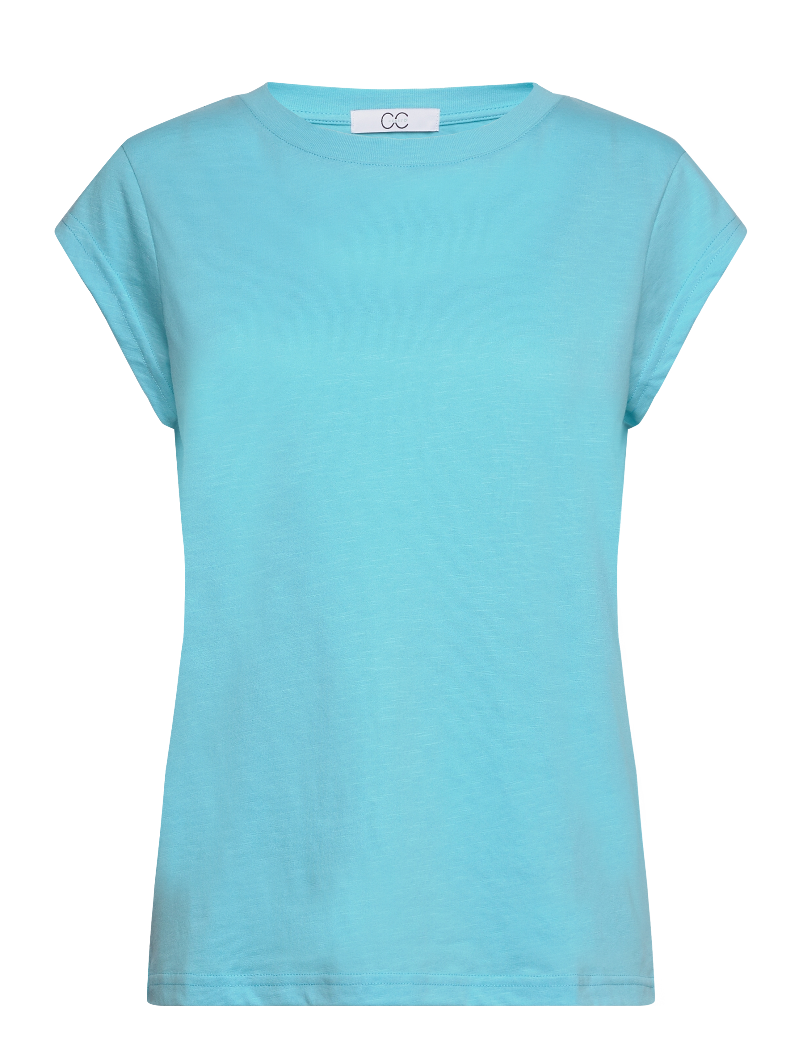 Coster Copenhagen CC Heart basic round-neck t-shirt - Tøj - AQUA BLUE / blue
