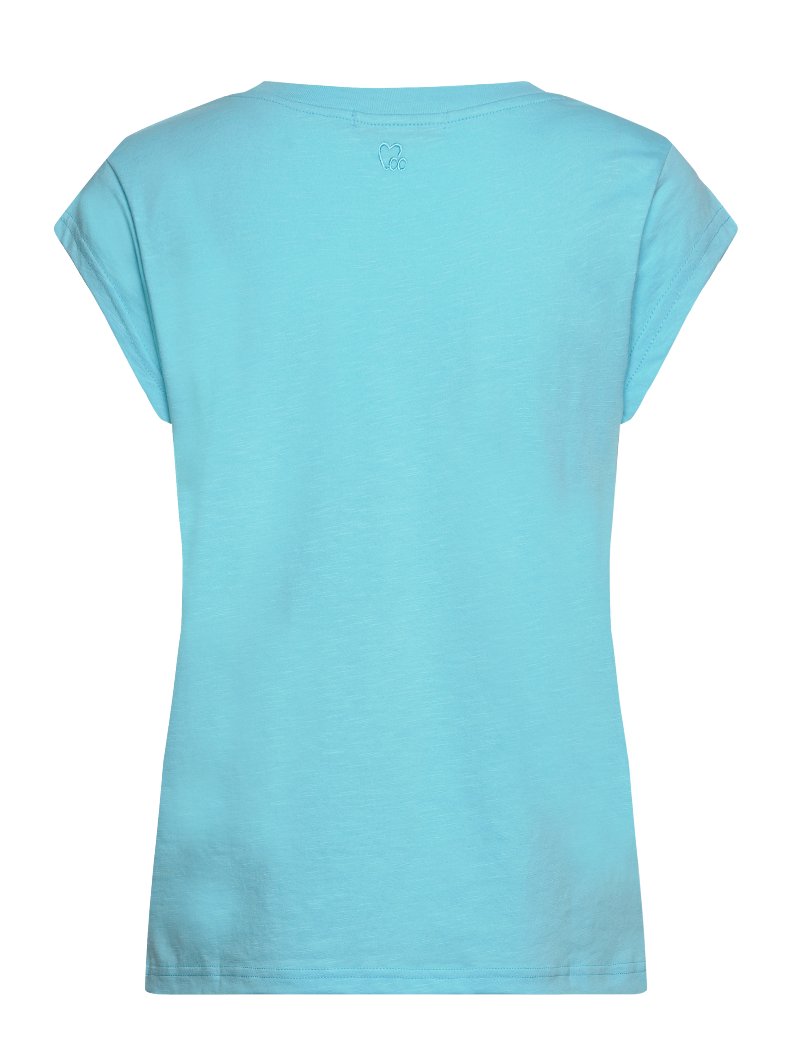 Coster Copenhagen - CC Heart basic round-neck t-shirt - marškinėliai - aqua blue - 1