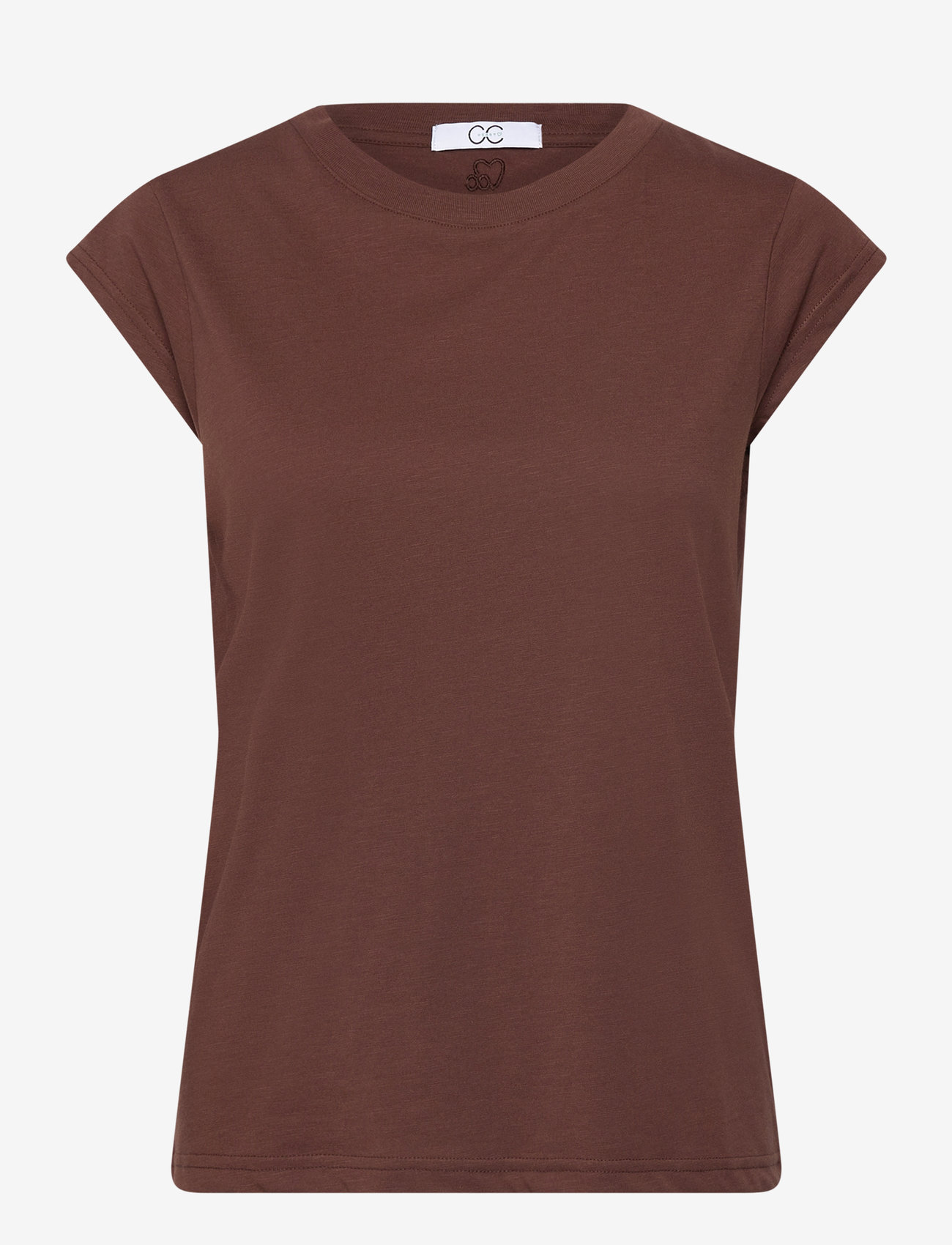 Coster Copenhagen - CC Heart basic round-neck t-shirt - die niedrigsten preise - chocolate nut - 0
