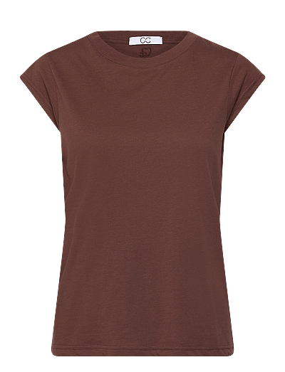 Coster Copenhagen CC Heart basic round-neck t-shirt - T-krekli - CHOCOLATE NUT / brown