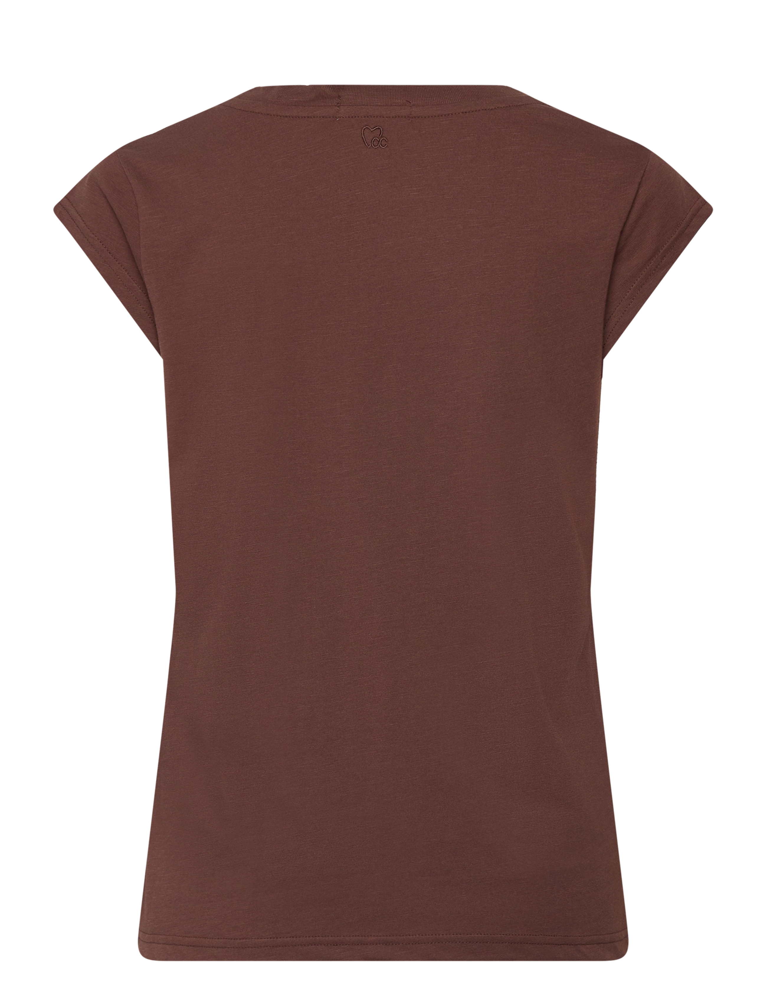Coster Copenhagen - CC Heart basic round-neck t-shirt - t-shirts - chocolate nut - 1