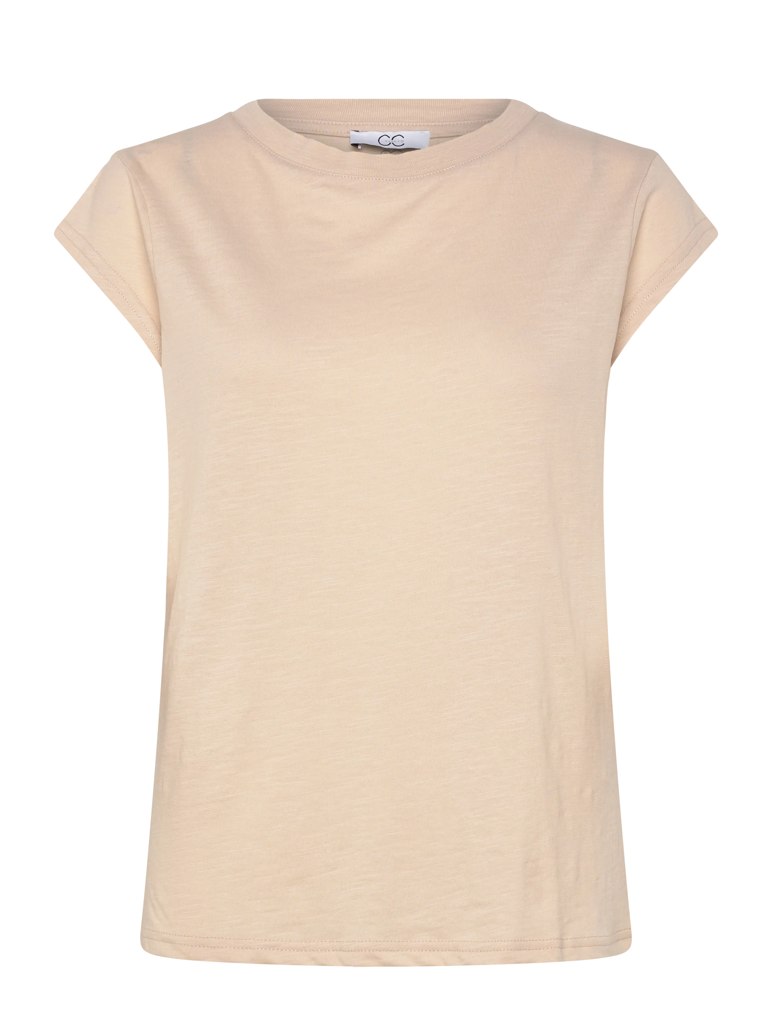 COSTER COPENHAGEN Cc Heart Basic Rund-Neck T-Shirt Beige - XS - Damen