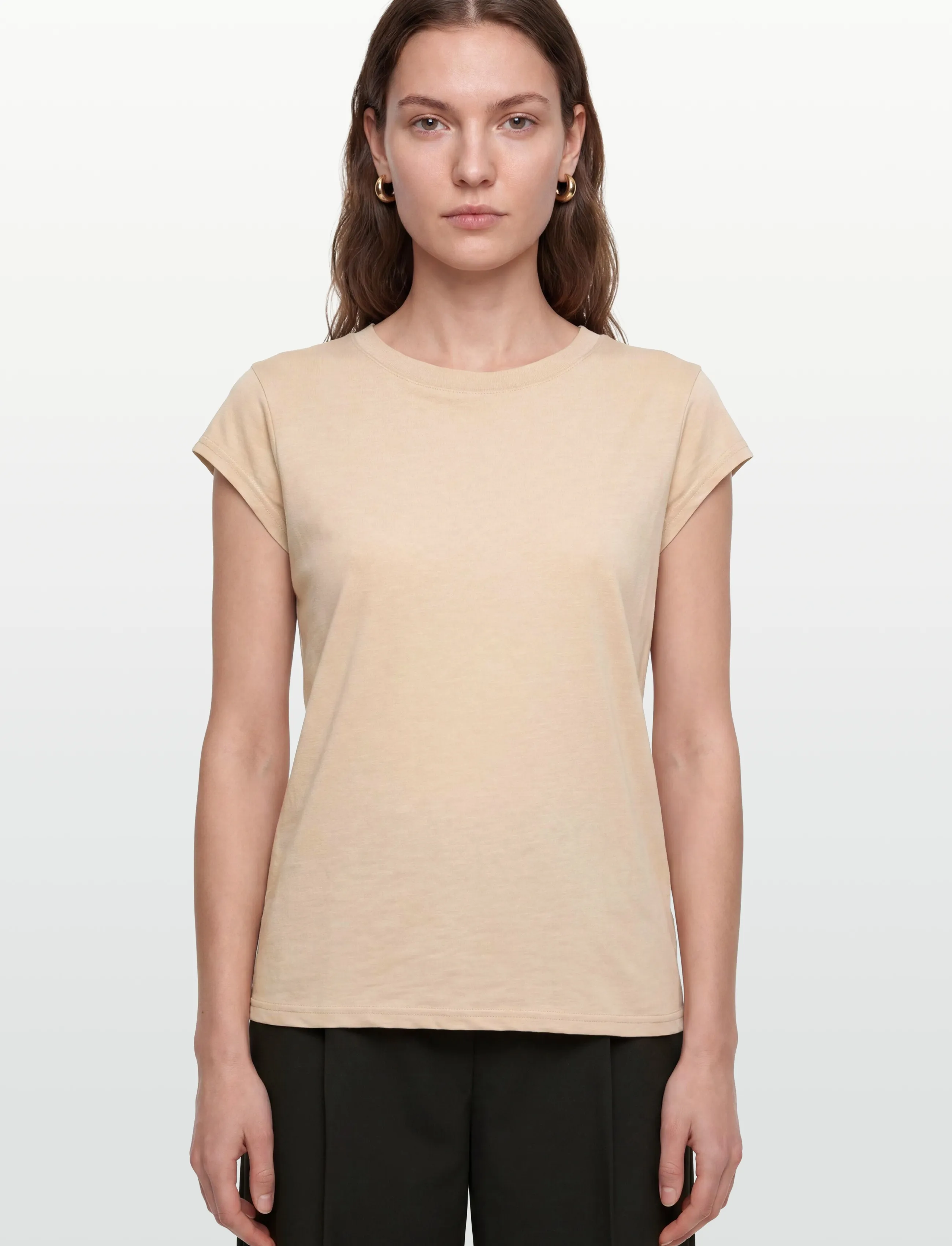 Coster Copenhagen - CC Heart basic round-neck t-shirt - t-särgid - creme - 3