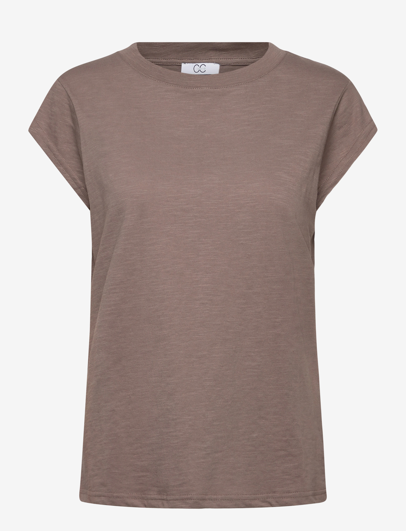 Coster Copenhagen - CC Heart basic round-neck t-shirt - t-shirts - dark mud - 1