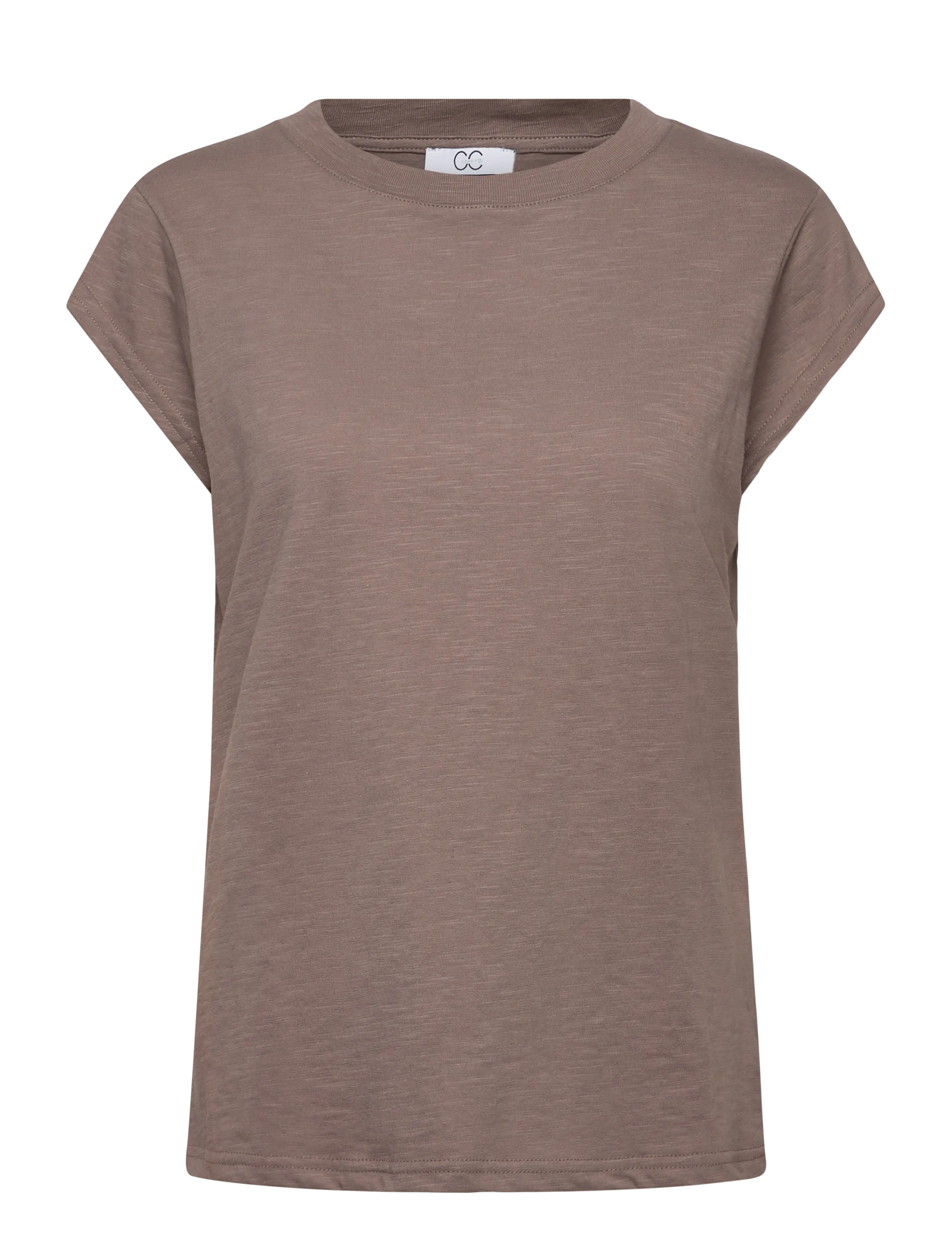 Coster Copenhagen CC Heart basic round-neck t-shirt - Tøj - DARK MUD / brown