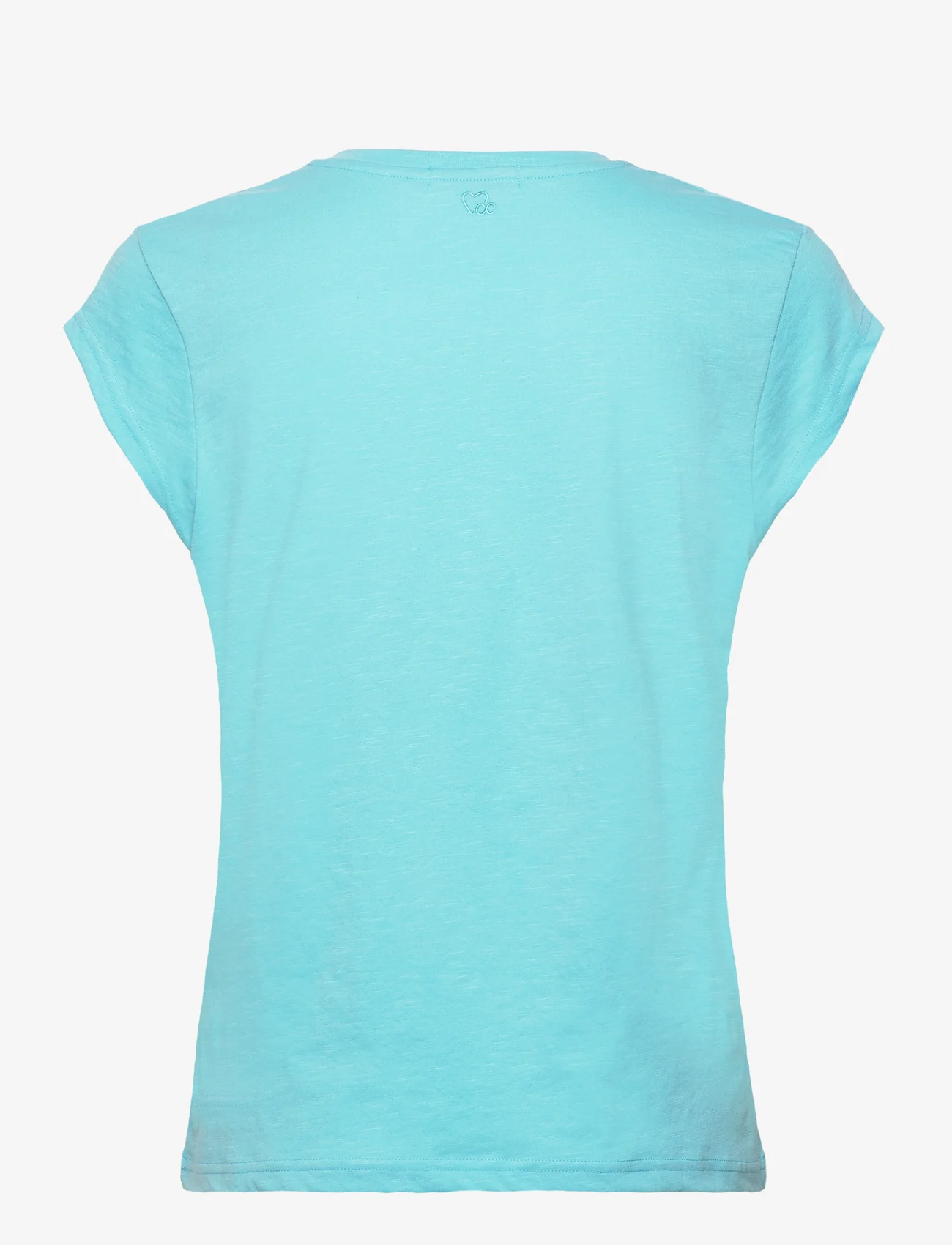 Coster Copenhagen - CC Heart basic v-neck t-shirt - laveste priser - aqua blue - 1