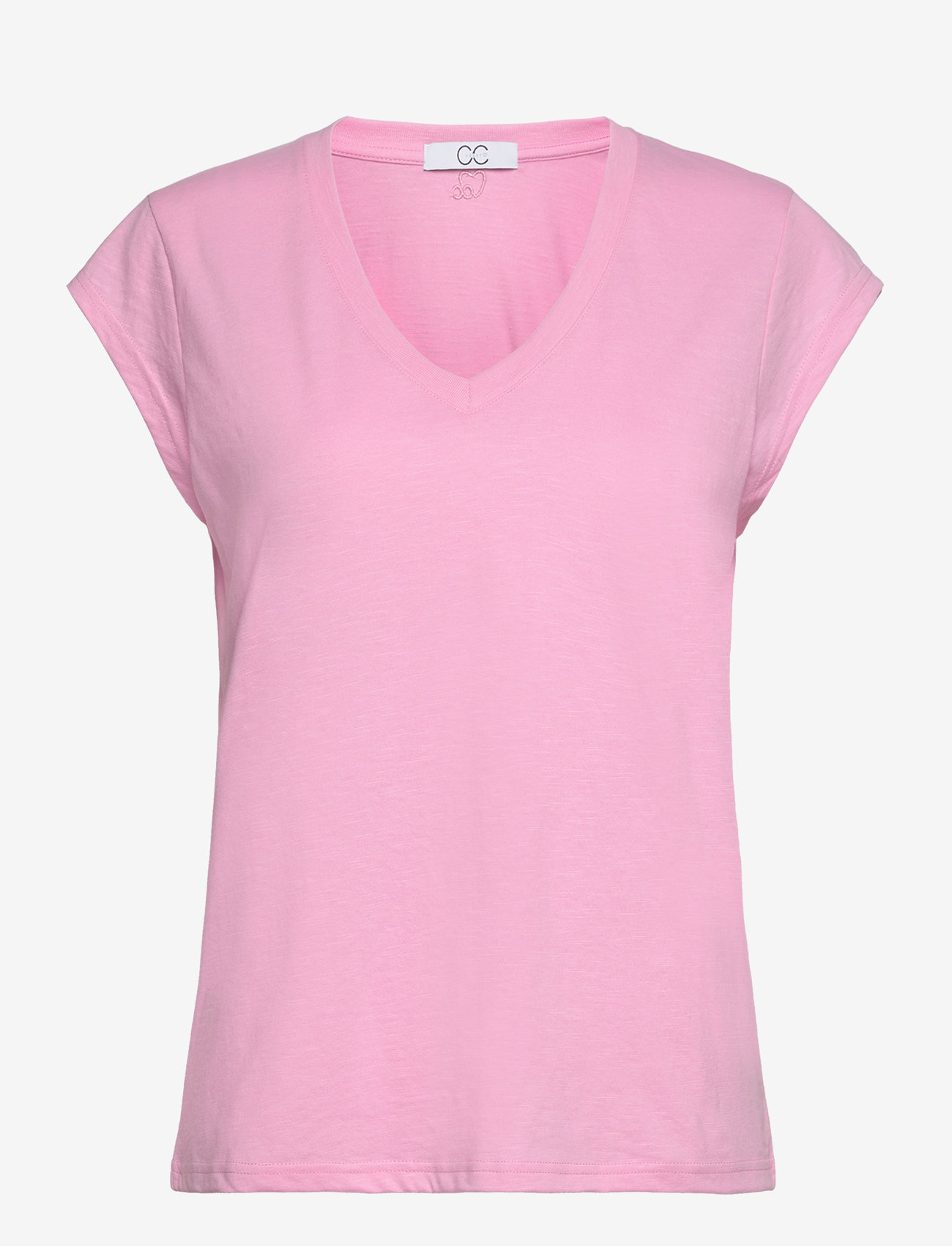 Coster Copenhagen - CC Heart basic v-neck t-shirt - t-shirts - baby pink - 0