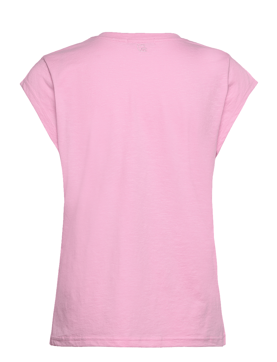 Coster Copenhagen - CC Heart basic v-neck t-shirt - t-shirts - baby pink - 1