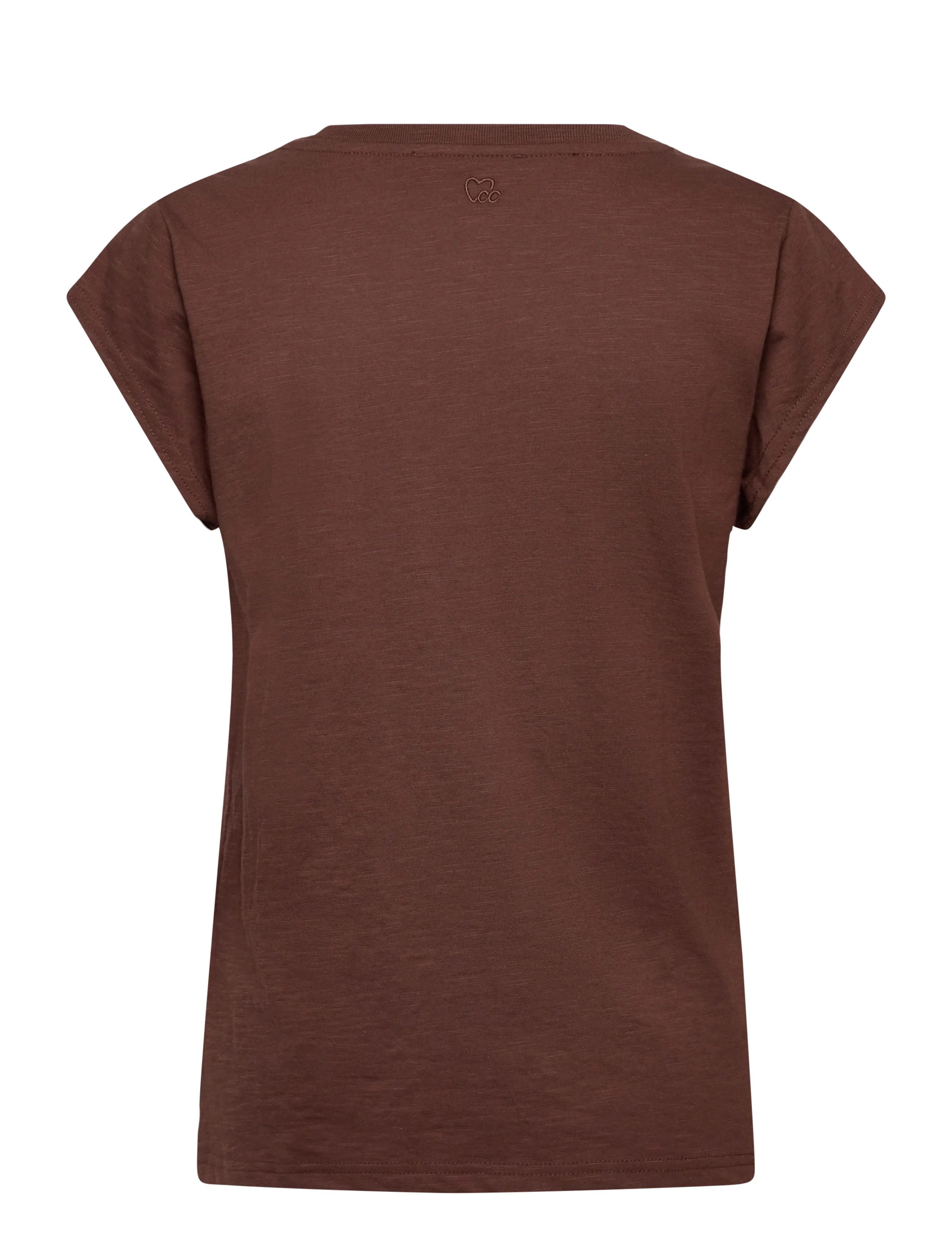 Coster Copenhagen - CC Heart basic v-neck t-shirt - t-shirts - chocolate nut - 2