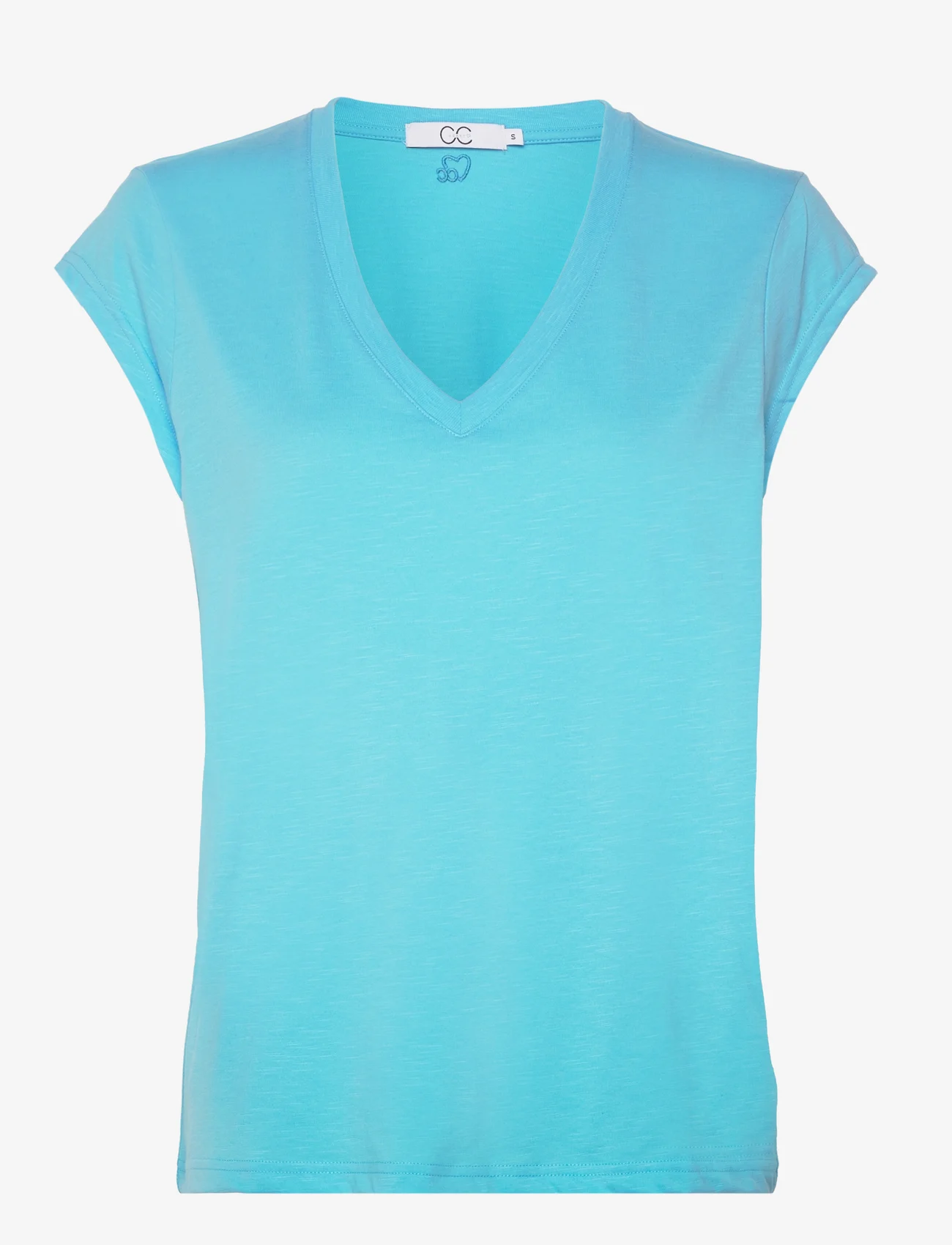 Coster Copenhagen - CC Heart basic v-neck t-shirt - die niedrigsten preise - light coastal blue - 0