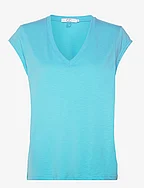CC Heart basic v-neck t-shirt - LIGHT COASTAL BLUE