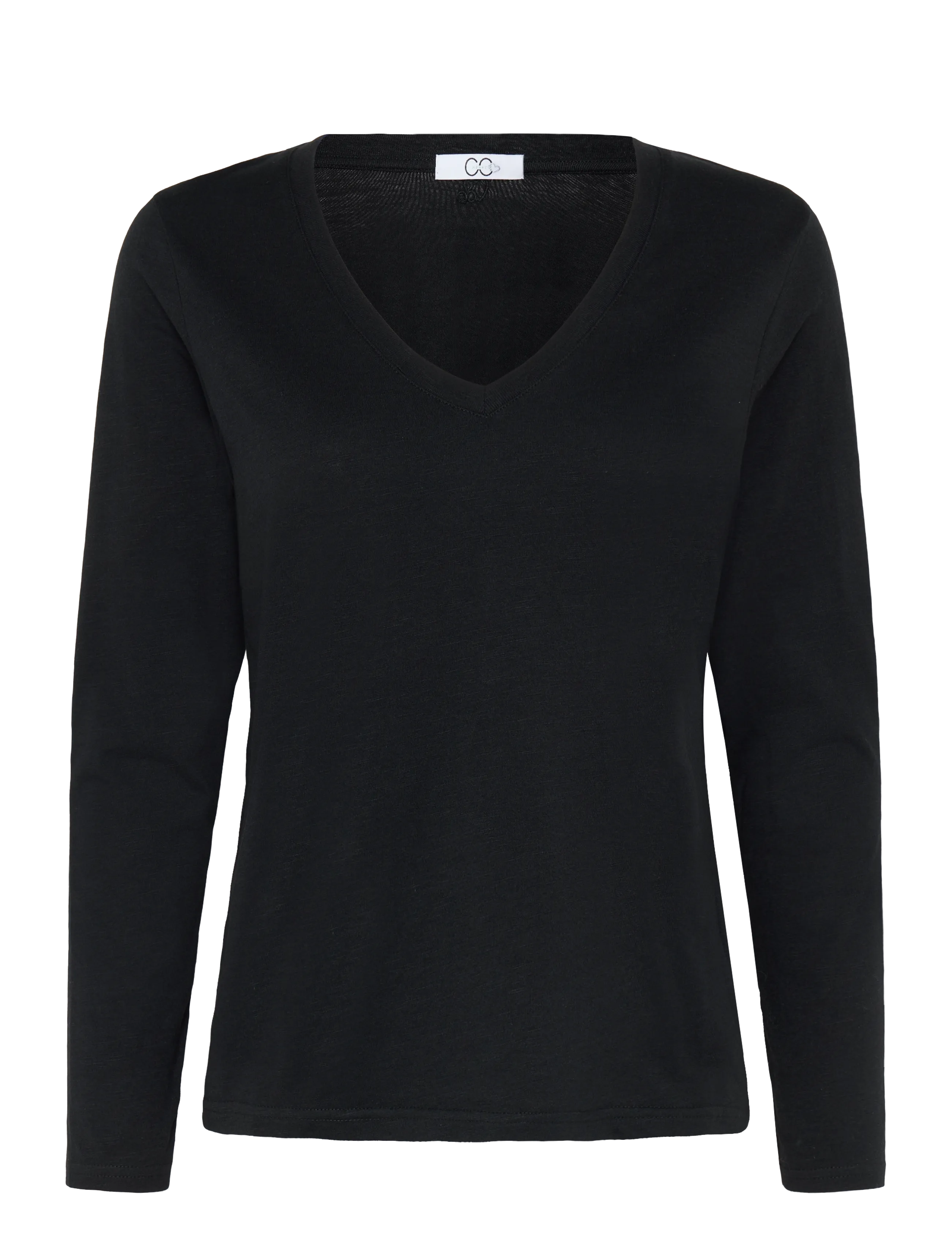 COSTER COPENHAGEN Cc Heart Lange Ärmel V-Ausschnitt T-Shirt Schwarz - L - Damen