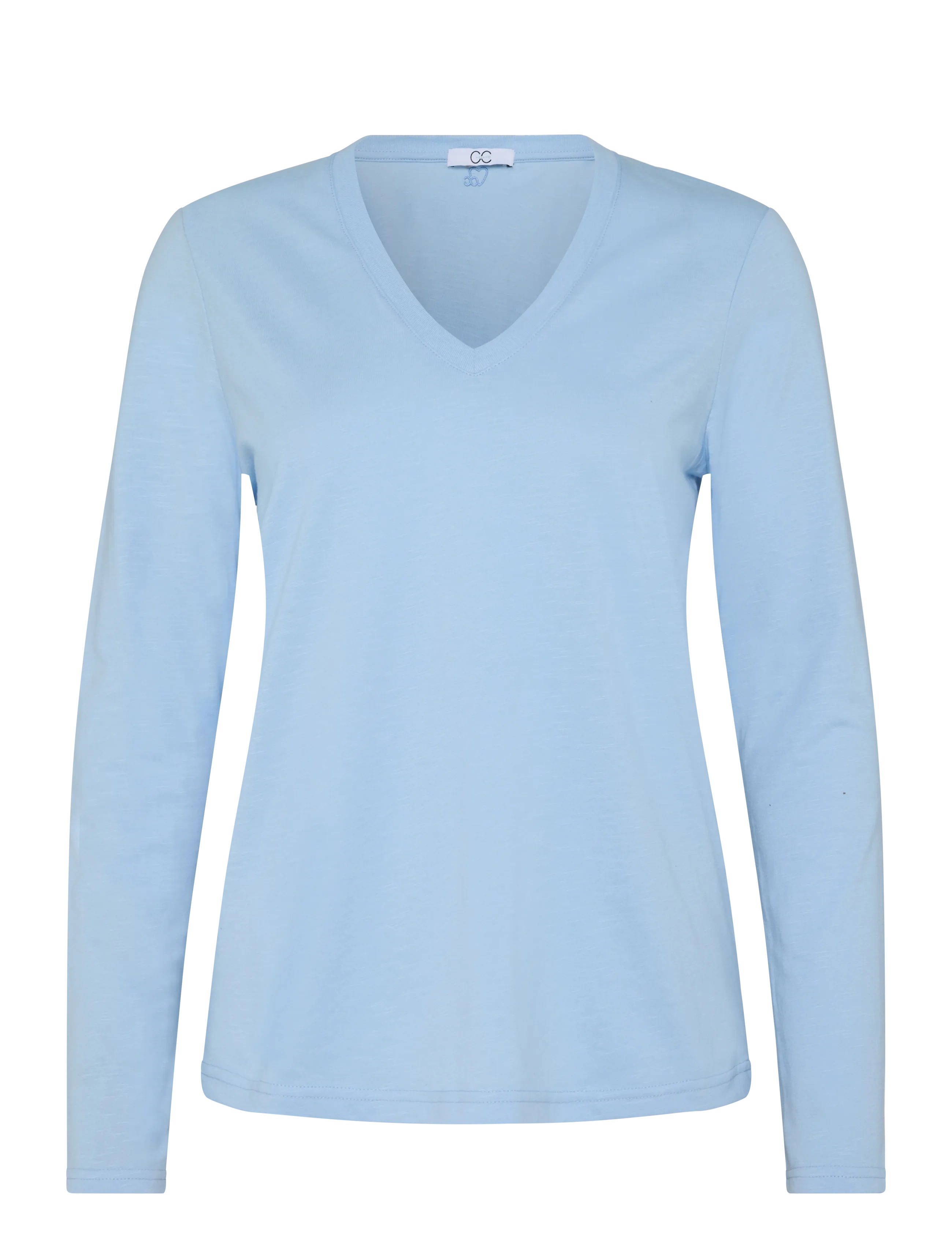 Coster Copenhagen CC Heart long-sleeve v-neck t-shirt - Alles anzeigen - POWDER BLUE / blue