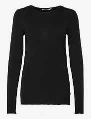 Coster Copenhagen - CC Heart SOFIA round neck blouse - mažiausios kainos - black - 0