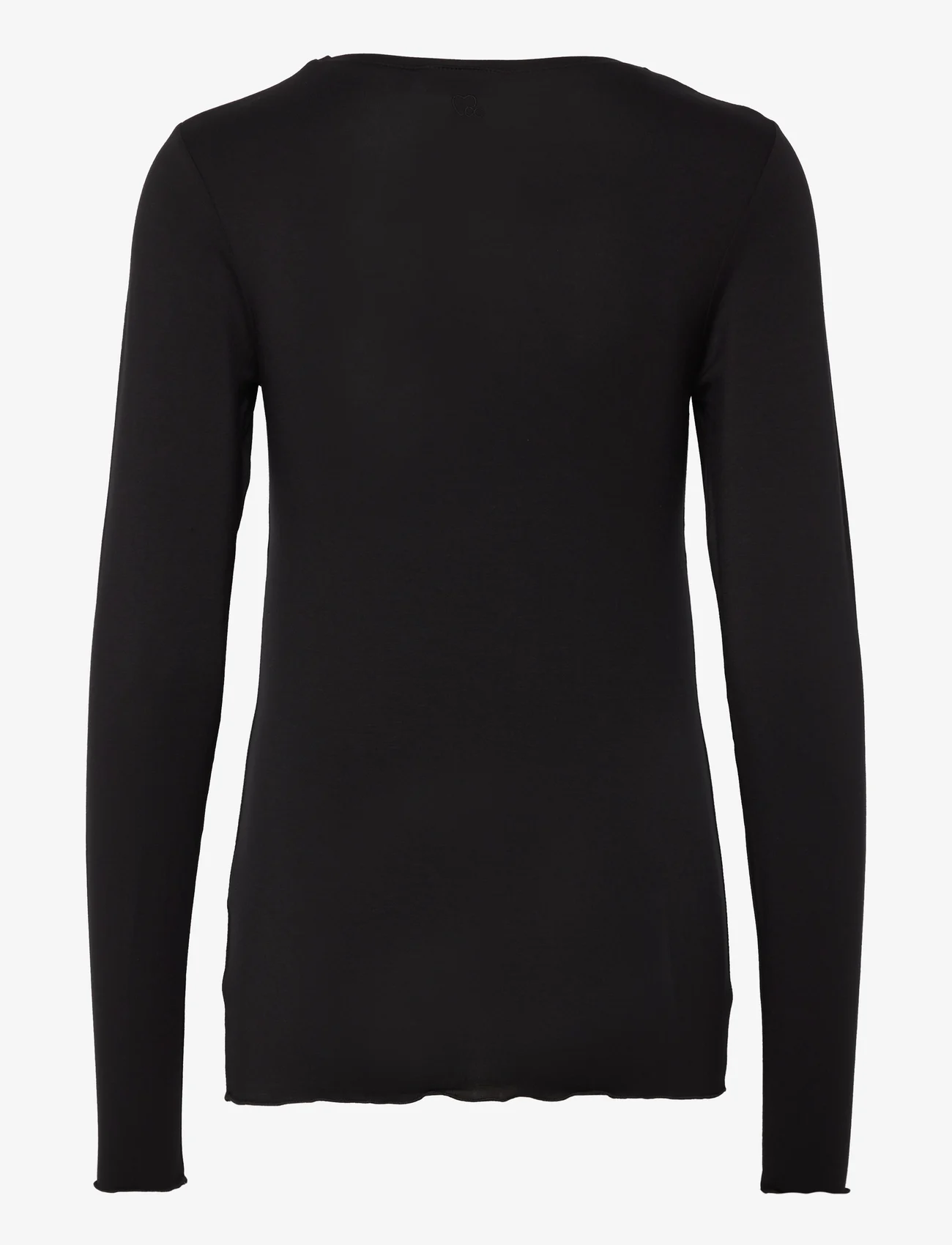 Coster Copenhagen - CC Heart SOFIA round neck blouse - mažiausios kainos - black - 1