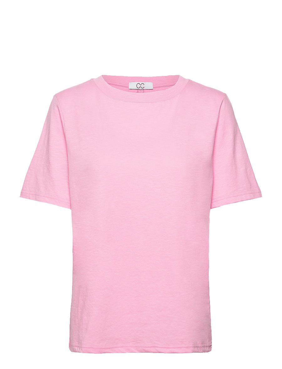 Coster Copenhagen - CC Heart basic regular o-neck t-shi - t-shirts - baby pink - 0