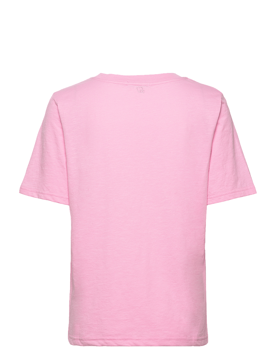 Coster Copenhagen - CC Heart basic regular o-neck t-shi - t-shirts - baby pink - 1