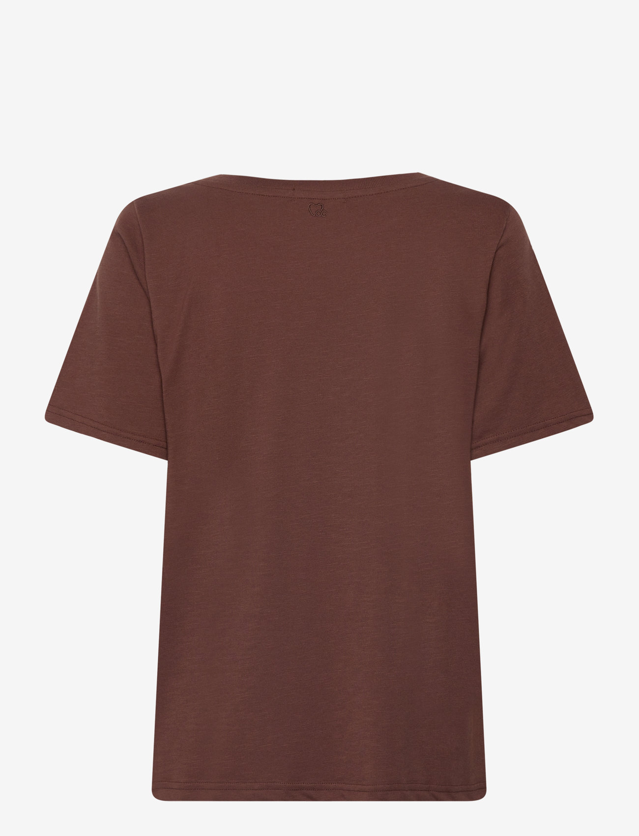 Coster Copenhagen - CC Heart basic regular o-neck t-shi - t-shirts - chocolate nut - 1