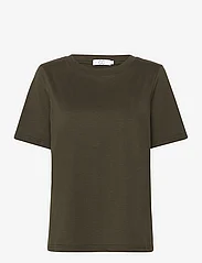 Coster Copenhagen - CC Heart regular t-shirt - zemākās cenas - hunter green - 0