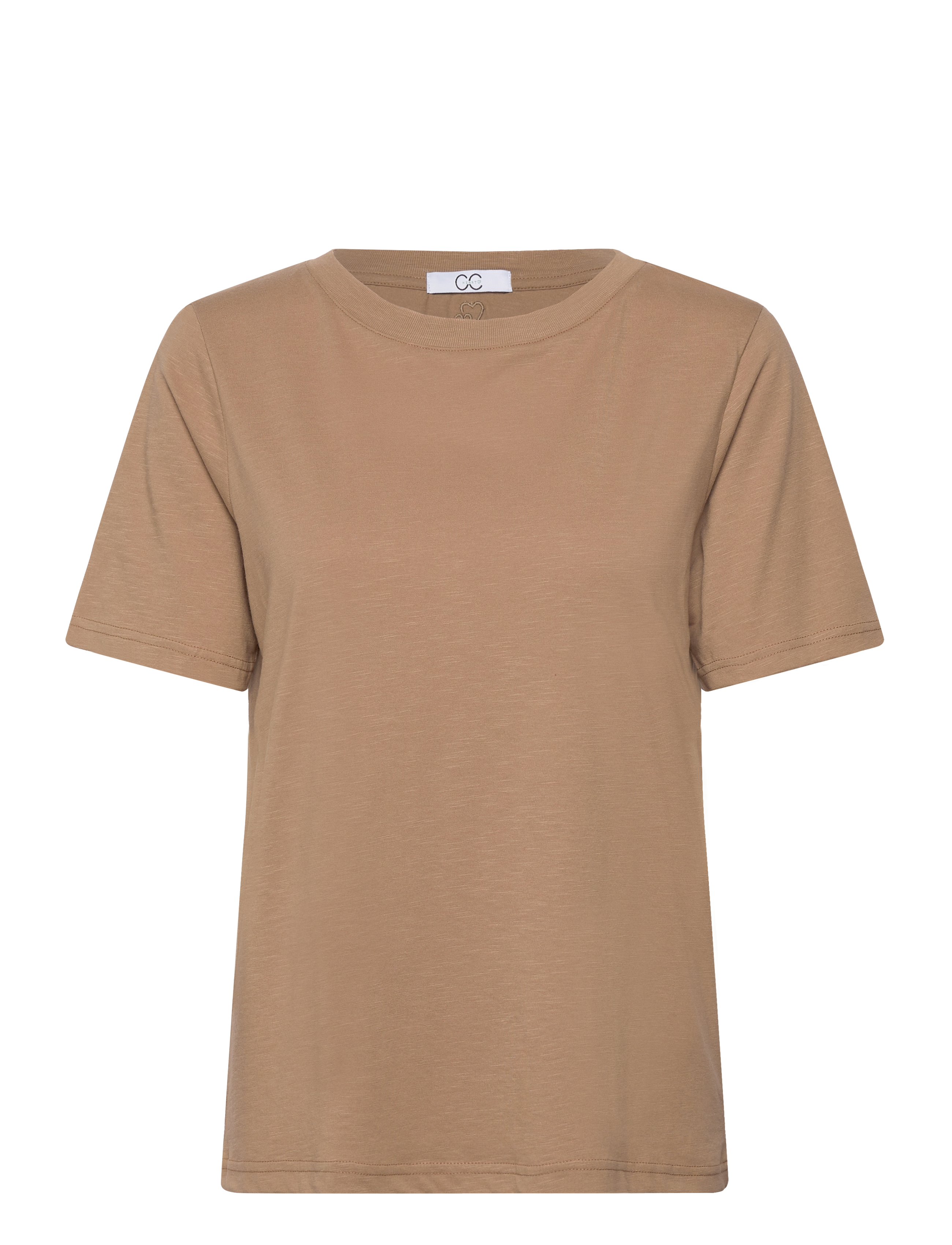 Coster Copenhagen CC Heart basic regular o-neck t-shi - T-shirts & Toppar - WARM SAND / beige