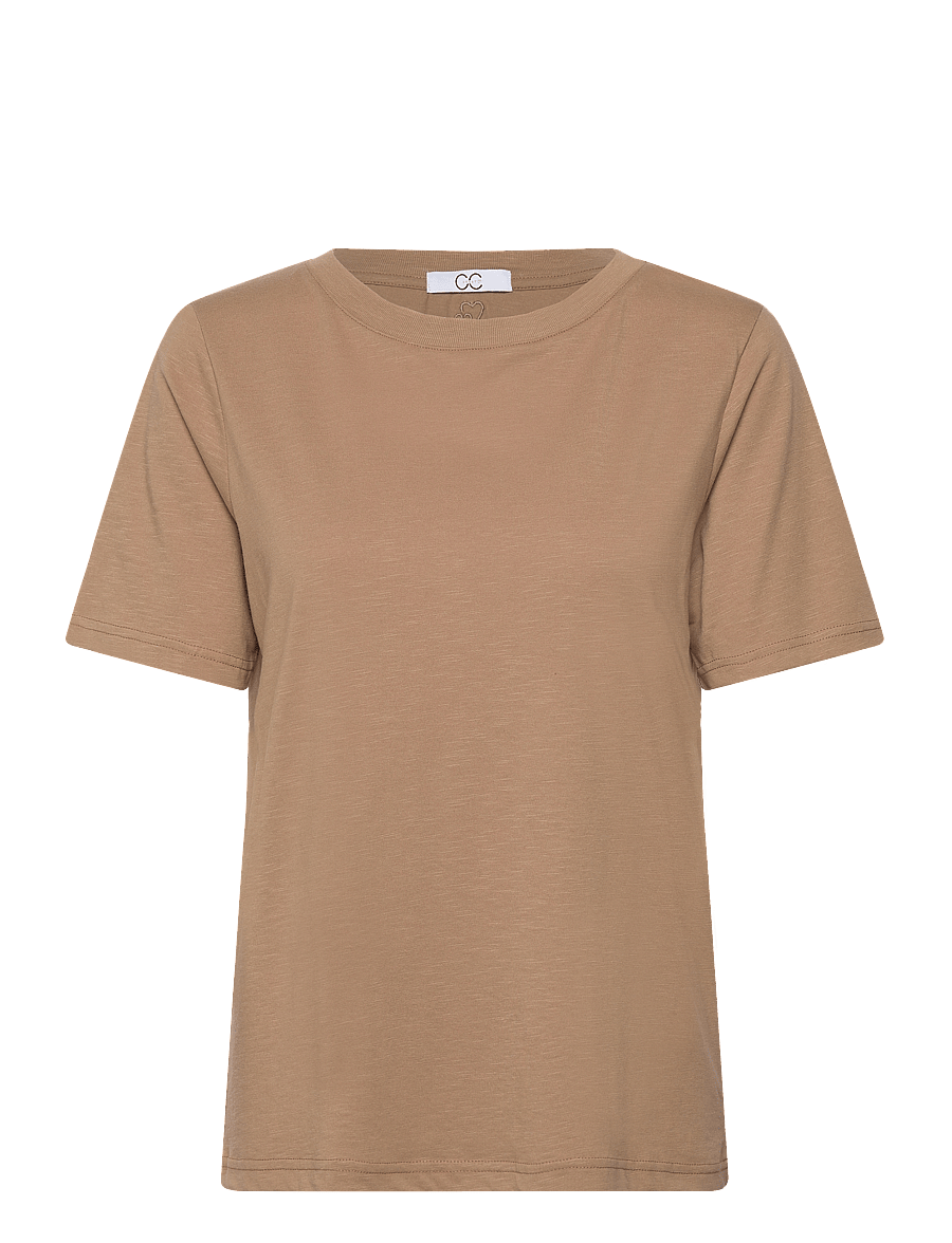 Coster Copenhagen - CC Heart basic regular o-neck t-shi - t-shirts - warm sand - 0
