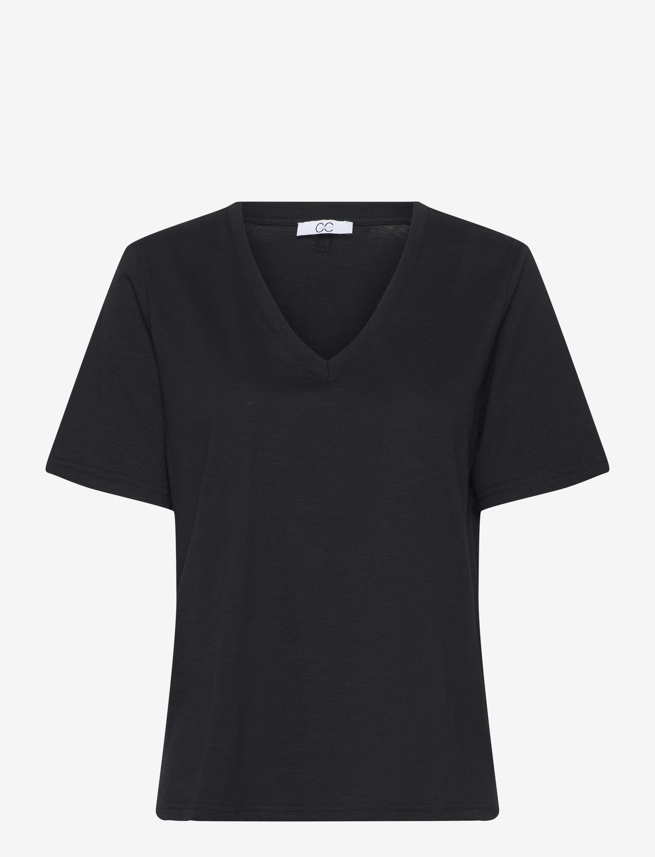 Coster Copenhagen - CC Heart basic regular v-neck t-shi - laveste priser - black - 1