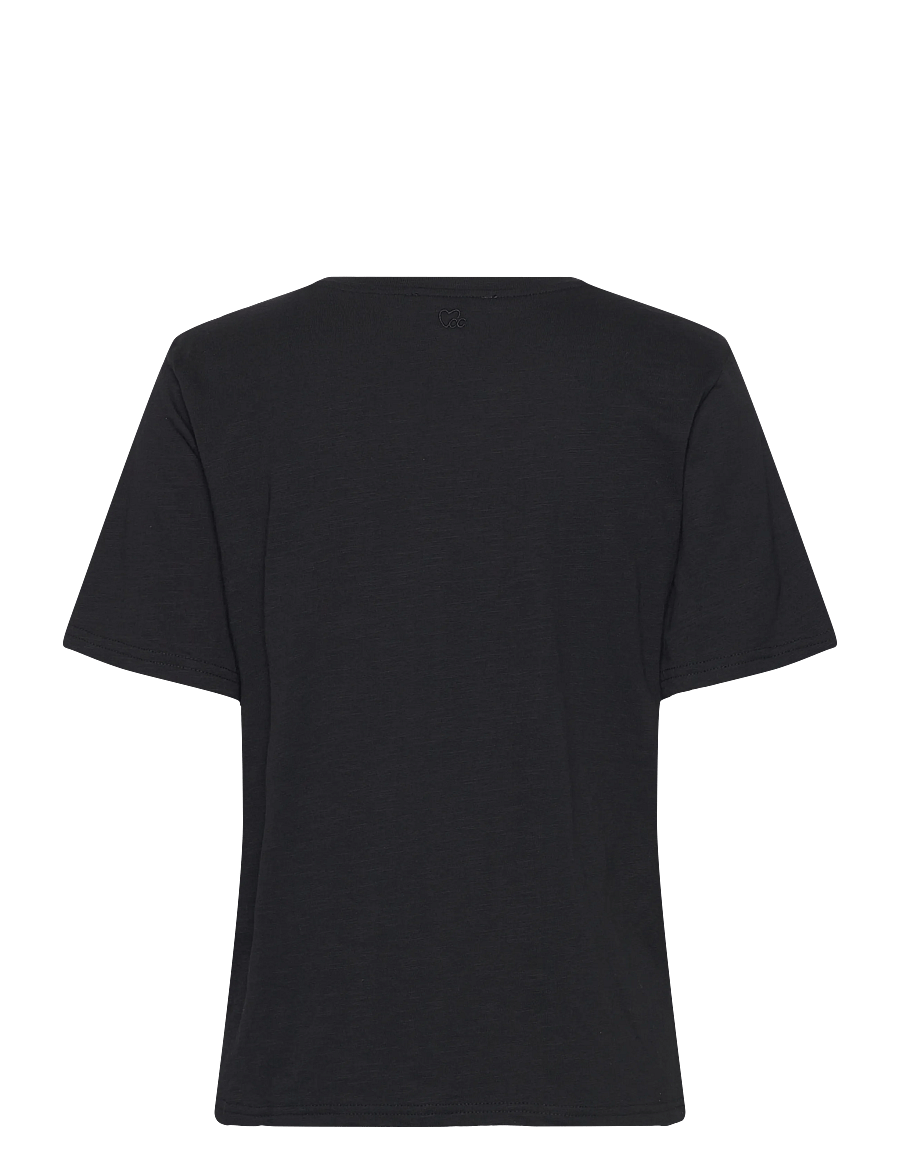Coster Copenhagen - CC Heart basic regular v-neck t-shi - t-shirts - black - 2