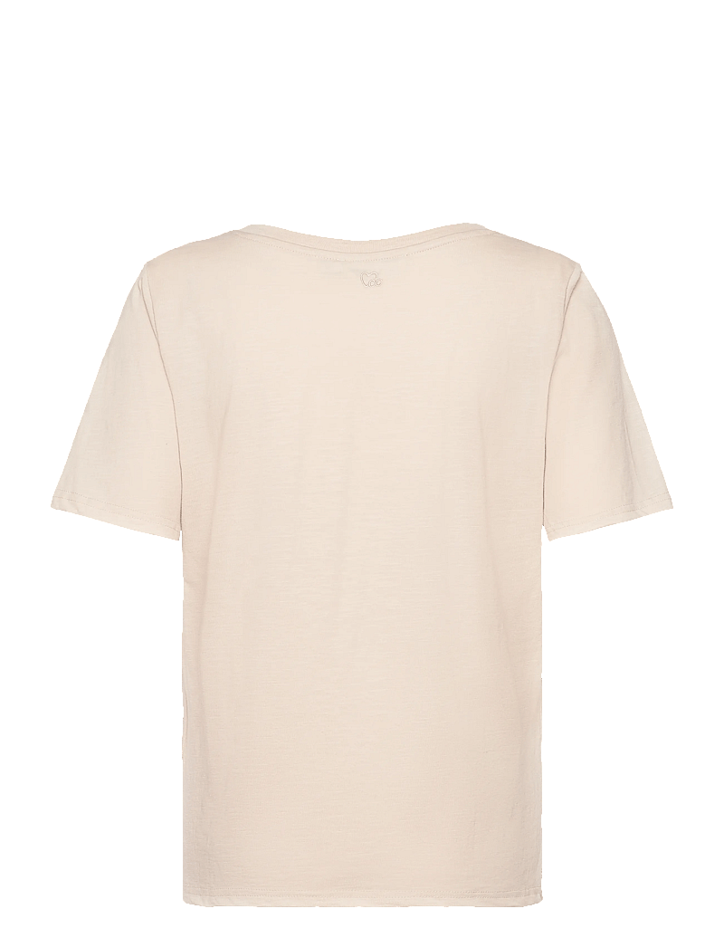 Coster Copenhagen - CC Heart basic regular v-neck t-shi - t-krekli - creme - 2