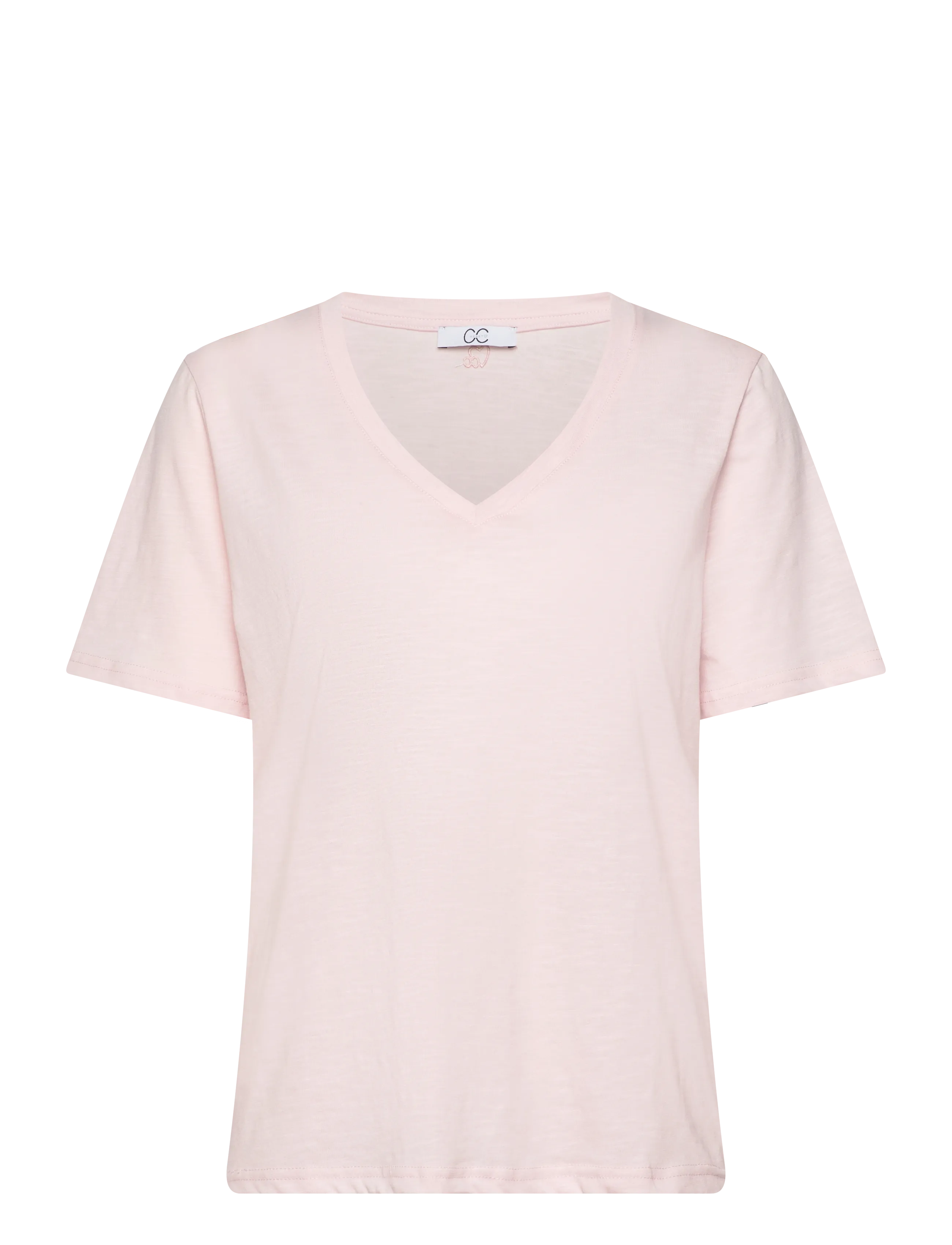 Coster Copenhagen CC Heart basic regular v-neck t-shi - Coster Copenhagen - DAISY PINK / pink/rose