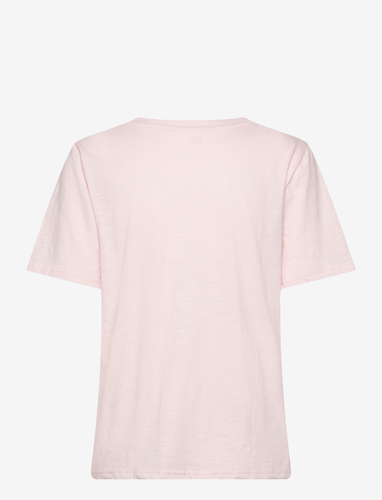 Coster Copenhagen - CC Heart basic regular v-neck t-shi - t-shirts - daisy pink - 2