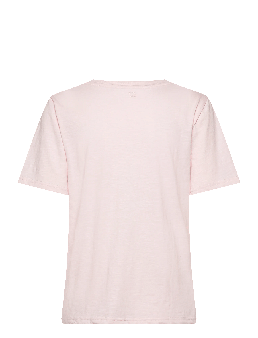 Coster Copenhagen - CC Heart basic regular v-neck t-shi - t-shirts - daisy pink - 2