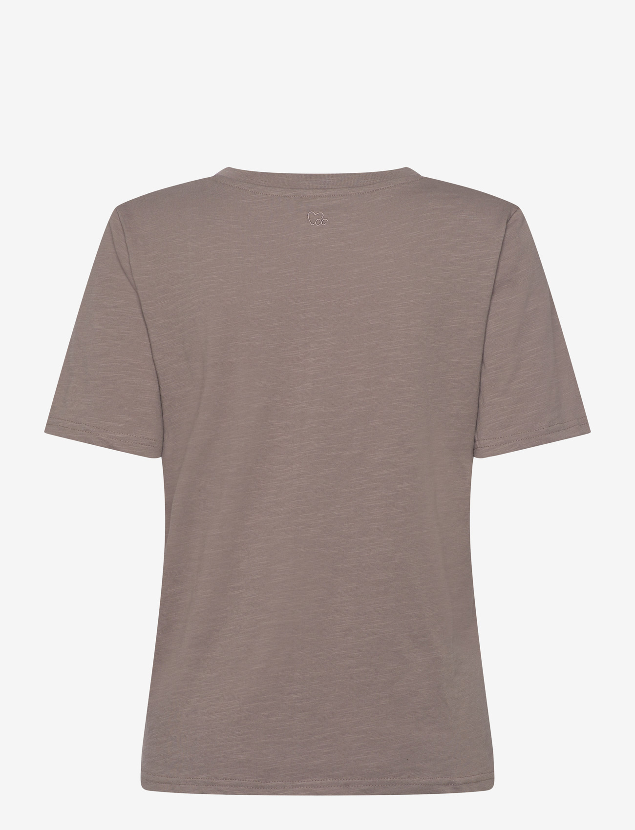 Coster Copenhagen - CC Heart basic regular v-neck t-shi - t-shirts - dark mud - 2