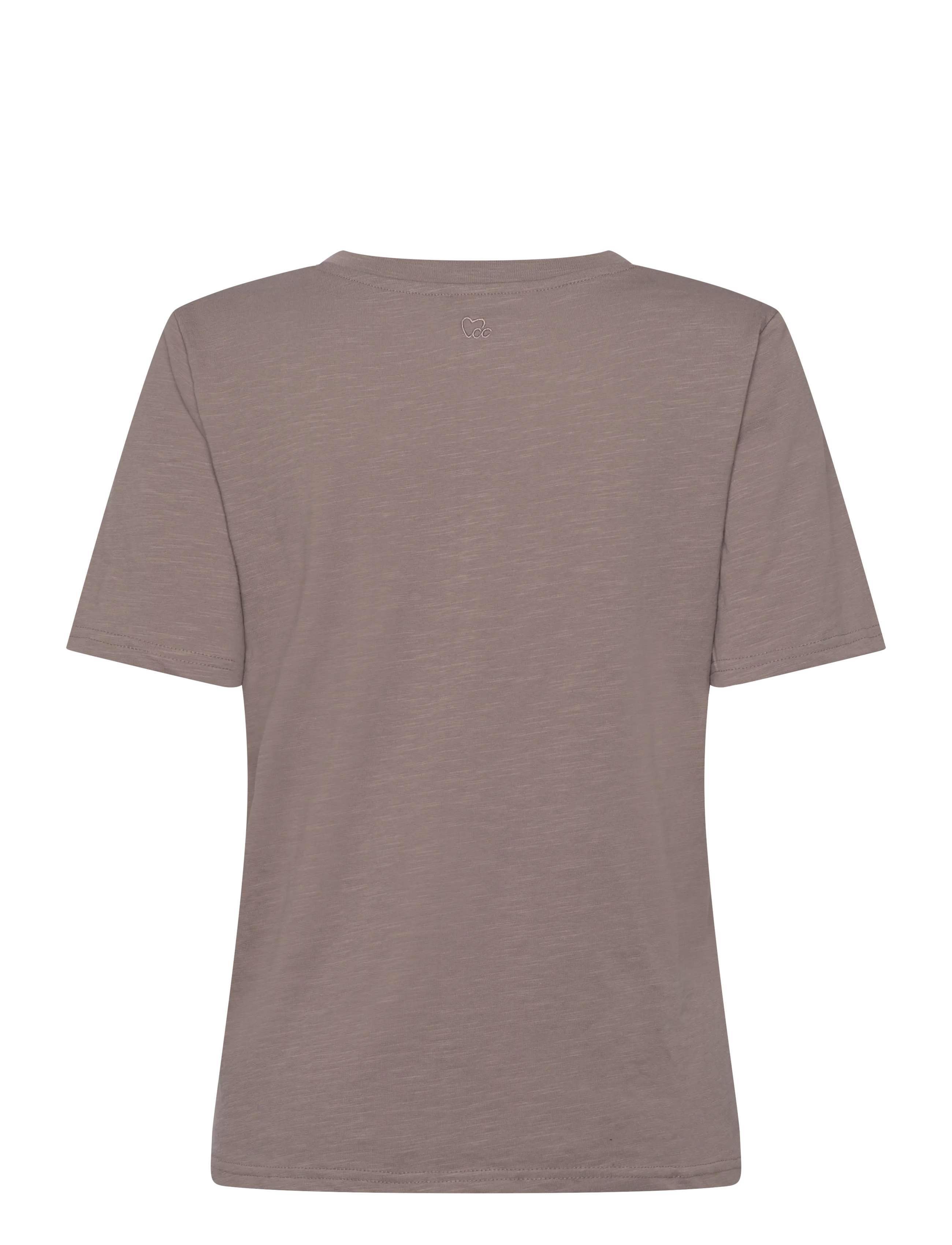 Coster Copenhagen - CC Heart basic regular v-neck t-shi - t-shirts - dark mud - 2