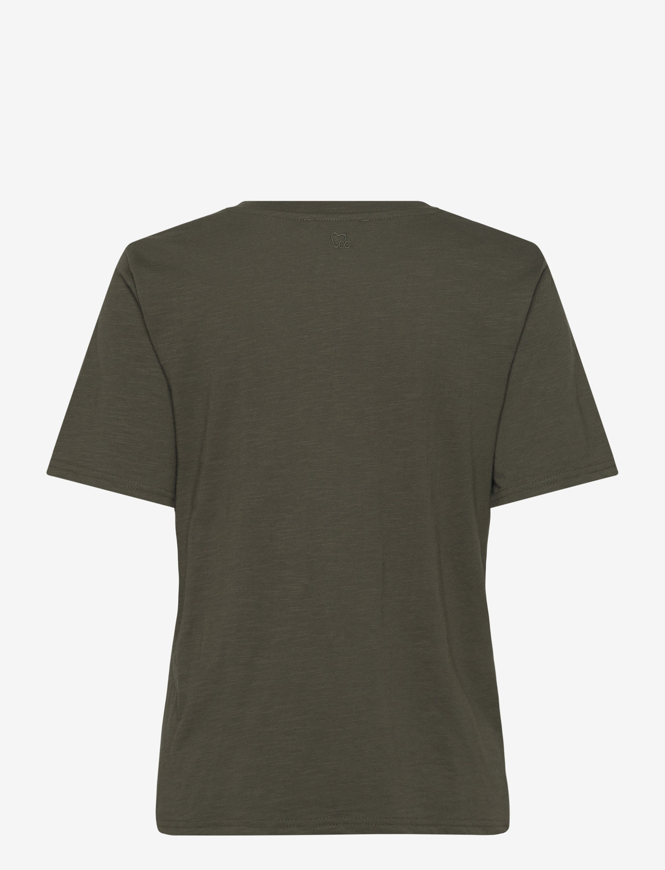 Coster Copenhagen - CC Heart basic regular v-neck t-shi - t-shirts - hunter green - 2