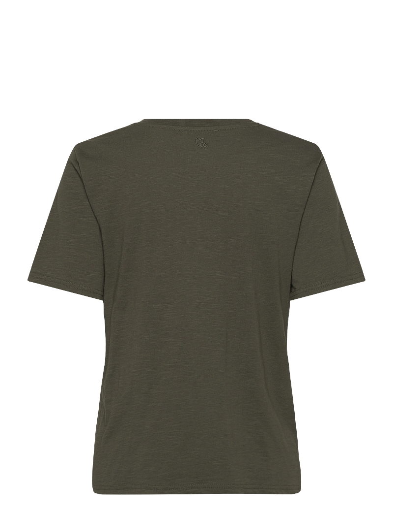 Coster Copenhagen - CC Heart basic regular v-neck t-shi - t-shirts - hunter green - 2