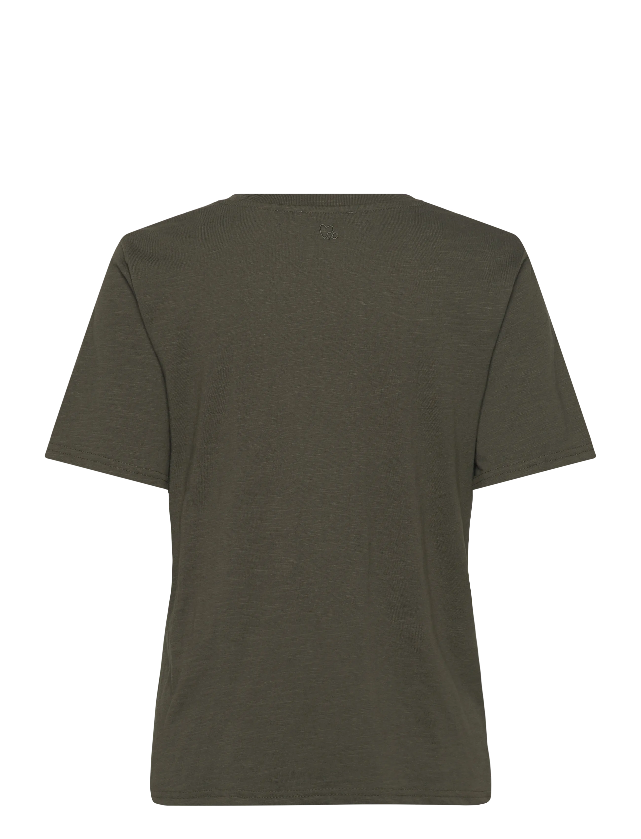 Coster Copenhagen - CC Heart basic regular v-neck t-shi - t-shirts - hunter green - 2