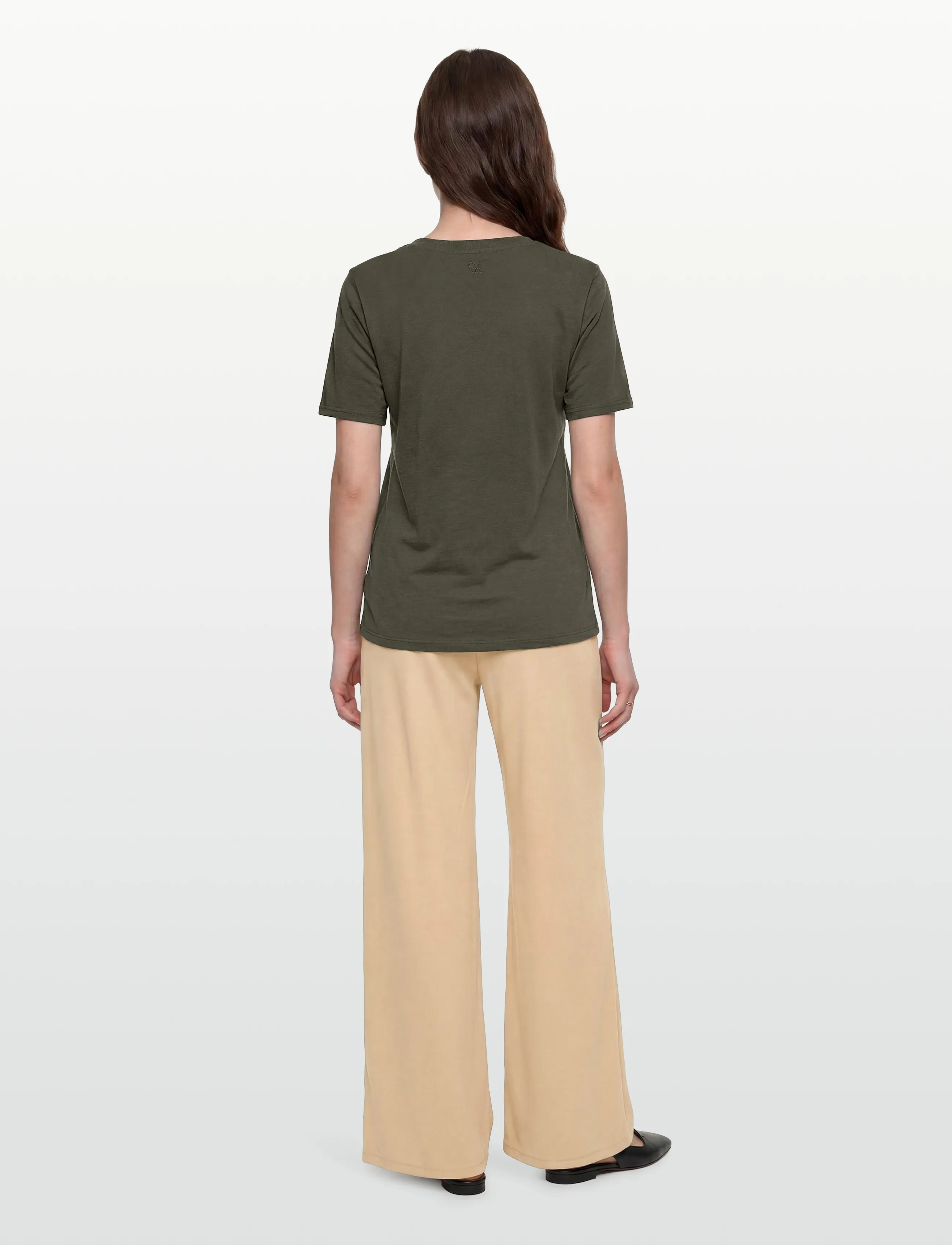 Coster Copenhagen - CC Heart basic regular v-neck t-shi - t-shirts - hunter green - 4