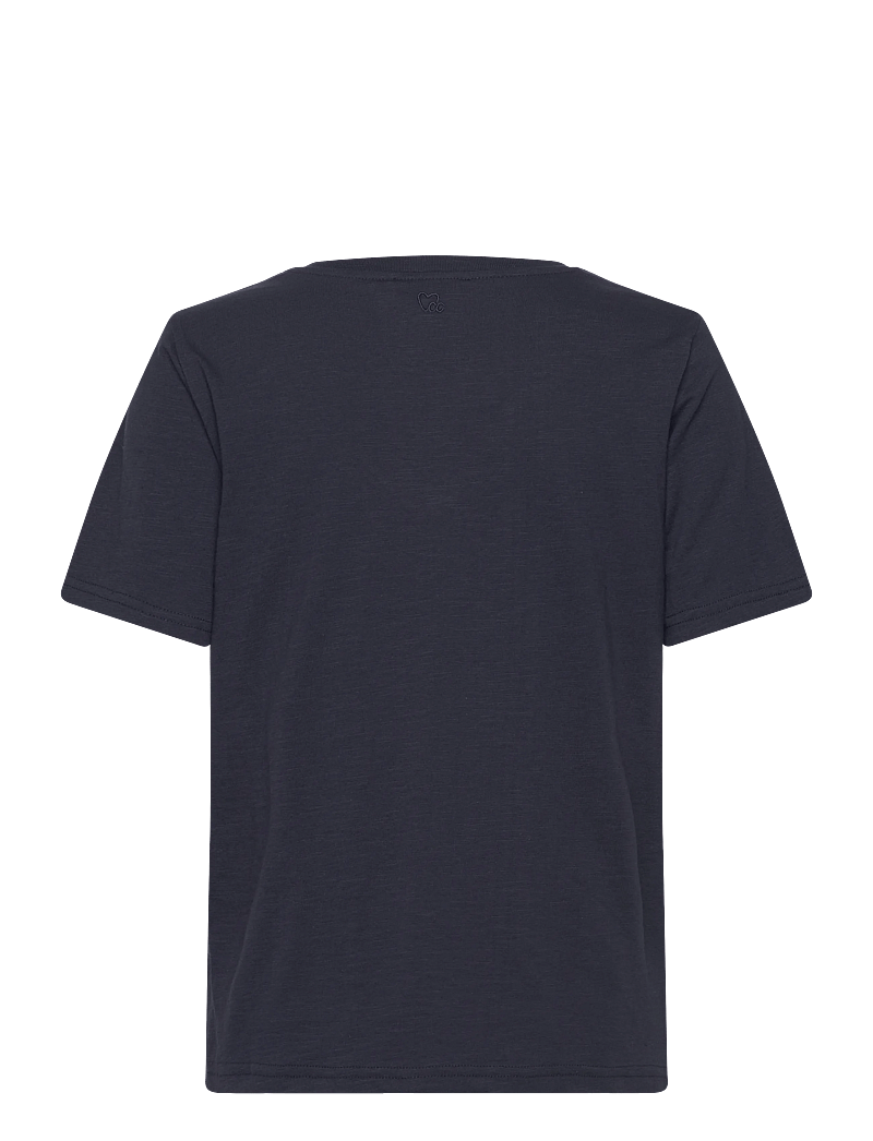 Coster Copenhagen - CC Heart basic regular v-neck t-shi - t-shirts - night sky blue - 2