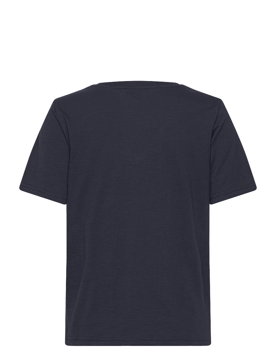Coster Copenhagen - CC Heart basic regular v-neck t-shi - t-shirts - night sky blue - 2